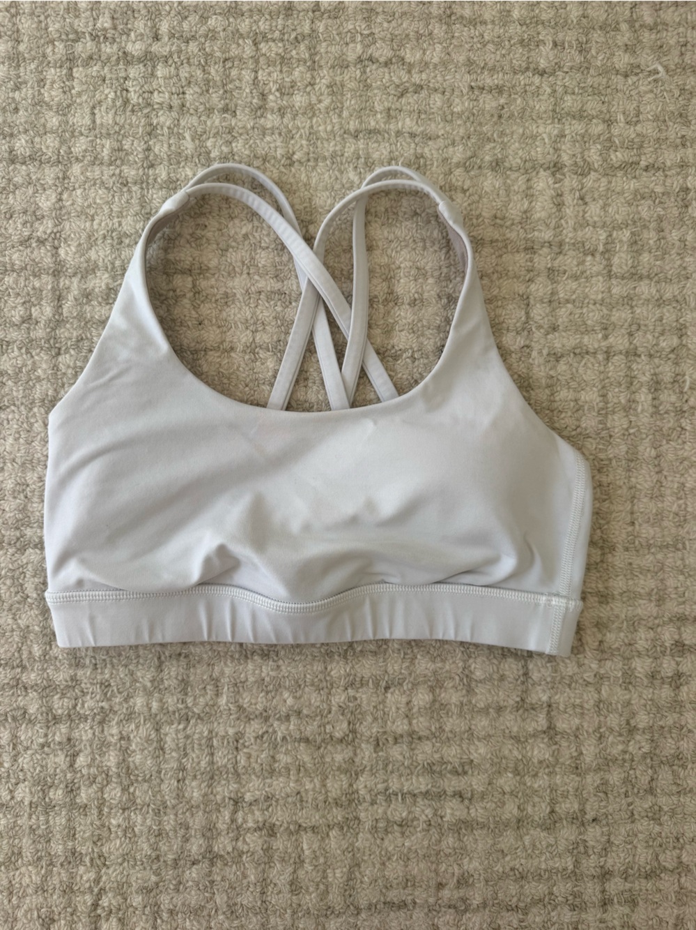 Lululemon Everyday Cross-Back Sports Bra in Light Gray